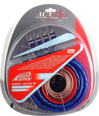 ACV 21-KIT 4-8 ECO  Комплект проводов 4-канального усилителя