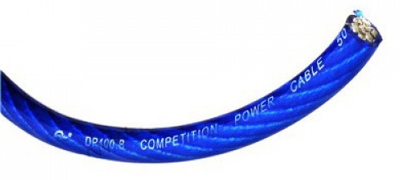 Dragster DP-400.SB провод силовой 0/0 AWG (15м катушка) синий