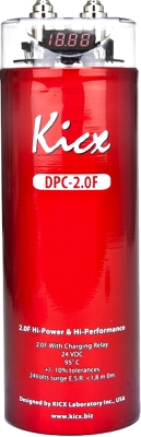 KICX DPC 2,0F  конденсатор 2,0Ф, красный цифровой дисплей, 24Вольта макс