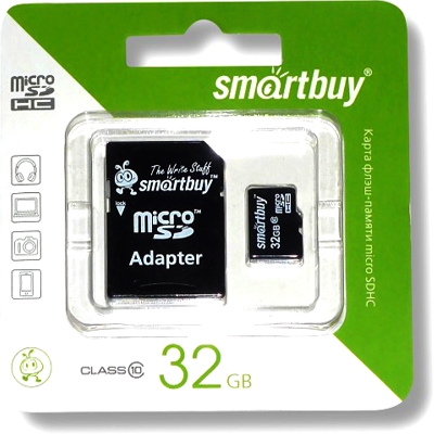 Smart Buy micro SD 32 Gb  CL10 адаптер SD