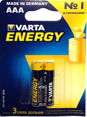 Элемент питания Varta LR03 4103 BL-2 Energi